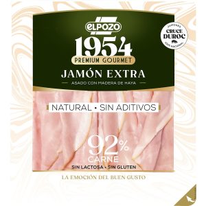 Edición 1954 Premium Gourmet jamón extra asado con madera de haya natural sin aditivos en lonchas sin gluten sin lactosa envase 130 g ELPOZO